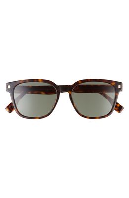Fendi 55mm Square Sunglasses in Dark Havana /Green