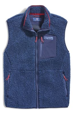 vineyard vines Stillwater Fleece Vest in Nautical Navy