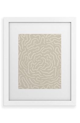 Deny Designs Organic Maze Framed Wall Art in White Frame 18X24