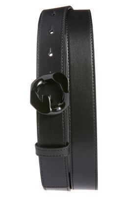 Givenchy G-Chain Buckle Leather Belt in Black