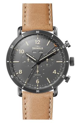 Shinola The Canfield Chrono Leather Strap Watch
