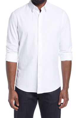 Nordstrom Oxford Button-Up Performance Shirt in White