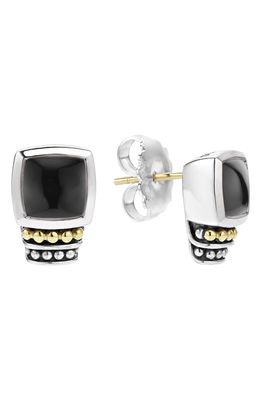 LAGOS 'Caviar Color' Semiprecious Stone Stud Earrings in Black Onyx