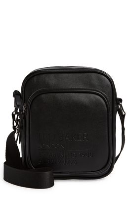 Ted Baker London Philton Faux Leather Flight Bag in Black