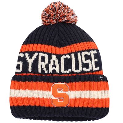 Men's '47 Navy Syracuse Orange Bering Cuffed Knit Hat with Pom