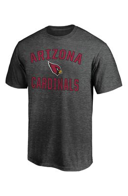 Men's Fanatics Branded Heathered Charcoal Arizona Cardinals Logo Big & Tall Victory Arch T-Shirt in Heather Charcoal