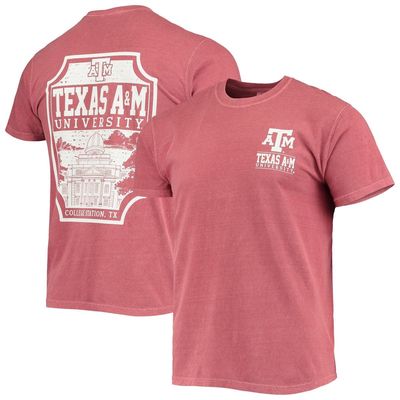 IMAGE ONE Men's Maroon Texas A & M Aggies Comfort Colors Campus Team Icon T-Shirt