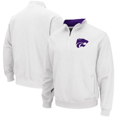 Men's Colosseum White Kansas State Wildcats Tortugas Logo Quarter-Zip Jacket