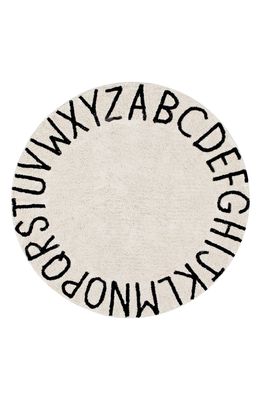 Lorena Canals A to Z Rug in Round Black