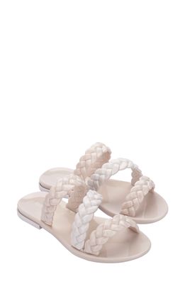 Melissa Wrap Slide Sandal in Beige/White