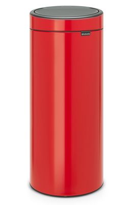 Brabantia Touch Top Trash Can in Passion Red