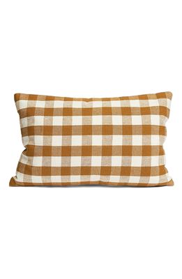 Morrow Soft Goods Gingham Lumbar Pillow in Honey Gingham