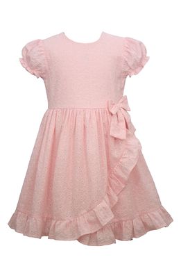 Iris & Ivy Kids' Side Ruffle Eyelet Dress in Pink