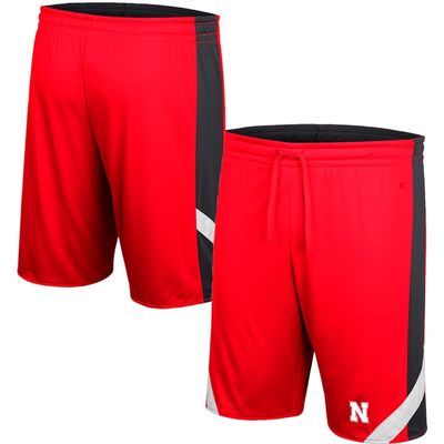Men's Colosseum Scarlet/Black Nebraska Huskers Am I Wrong Reversible Shorts
