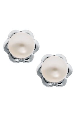 Mignonette Sterling Silver & Cultured Pearl Earrings in White