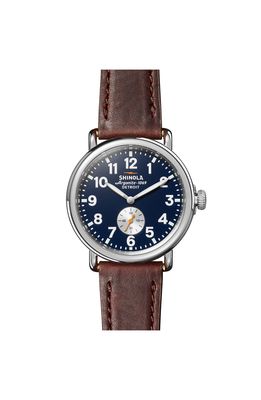 Shinola The Runwell Sub Second Leather Strap Watch