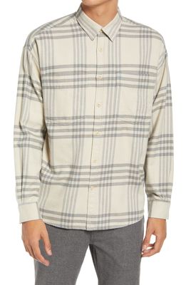 NN07 Deon Slim Fit Plaid Button-Up Shirt in Khaki Check