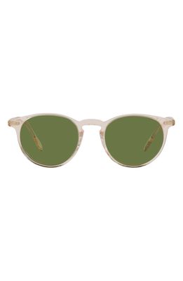 Oliver Peoples Riley 49mm Round Sunglasses in Light Beige