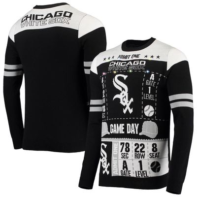Men's FOCO Black Chicago White Sox Ticket Light-Up Ugly Sweater