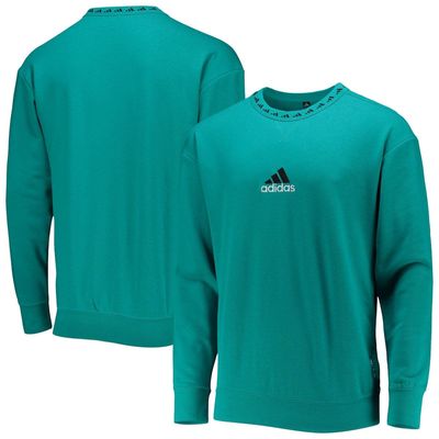 Men's adidas Teal Real Madrid Icon Pullover Sweatshirt