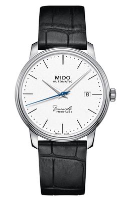 MIDO Baroncelli Heritage Automatic Leather Strap Watch