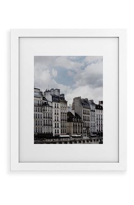 Deny Designs Parisian Rooftops Framed Wall Art in White Frame 8X10