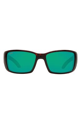 Costa Del Mar 59mm Wraparound Sunglasses in Tort