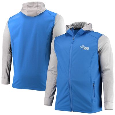 Men's Dunbrooke Blue/Gray Detroit Lions Big & Tall Alpha Full-Zip Hoodie Jacket