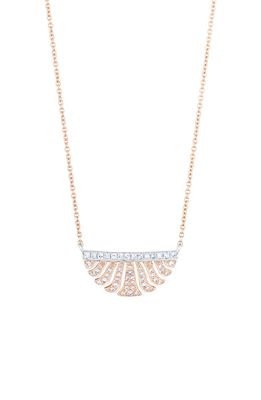 Sethi Couture Fringe Diamond Pendant Necklace in Rose Gold/Diamond