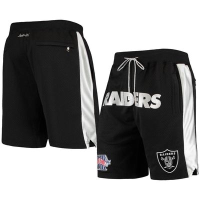 Men's Mitchell & Ness Black Las Vegas Raiders Just Don Gold Rush Shorts