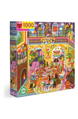 eeBoo Family Dinner Night 1000-Piece Puzzle in Orange