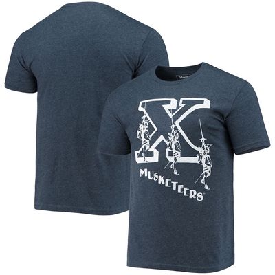 Men's Homefield Heathered Navy Xavier Musketeers Vintage Logo T-Shirt
