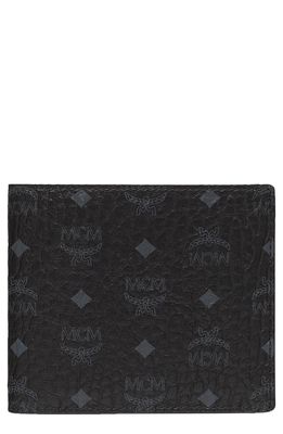 MCM Visetos Original Coated Canvas Bifold Wallet in Black