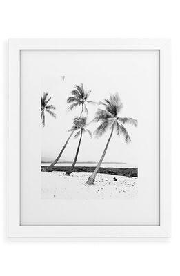 Deny Designs Island Time Framed Art Print in White Frame 11X14