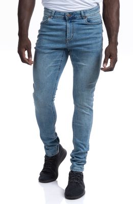 Barbell Apparel Straight Athletic Fit Jeans in Light Wash