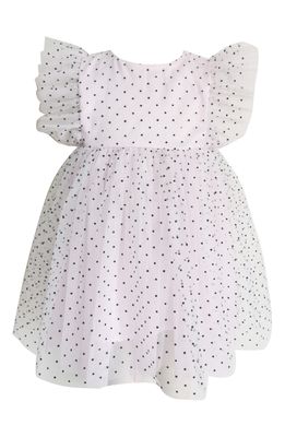 Popatu Swiss Dot Pinafore Dress in Pink