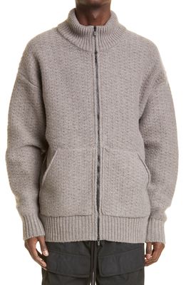 Fear of God Zip Wool Sweater in Warm Grey
