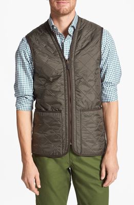 Barbour 'Polarquilt' Relaxed Fit Zip-In Liner Vest in Olive