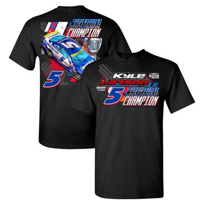 Men's Hendrick Motorsports Team Collection Black Kyle Larson 2021 NASCAR Cup Series Champion Car Graphic T-Shirt