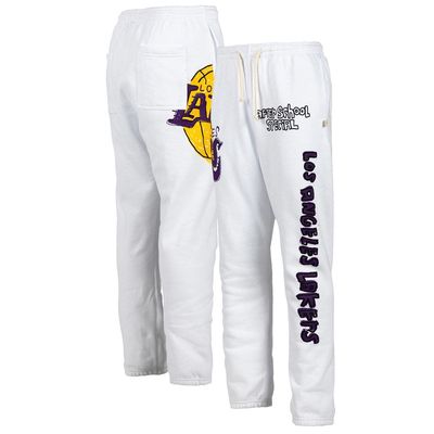 Men's After School Special White Los Angeles Lakers Sweatpants