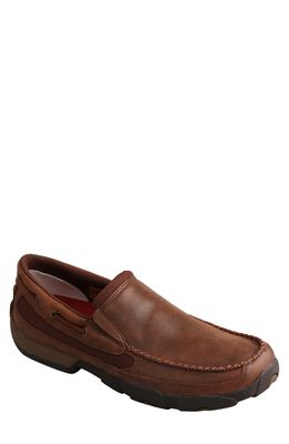 Twisted X Slip-On Moc Toe Driver in Brown