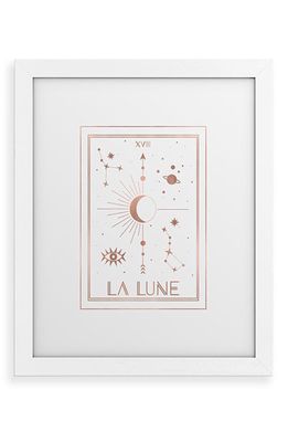 Deny Designs La Lune or the Moon Framed Art Print in White Frame 8X10