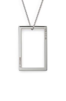 Le Gramme Men's 2.5G Reversible Pendant Necklace in Silver