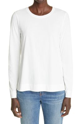 Lafayette 148 New York The Modern Cotton T-Shirt in White