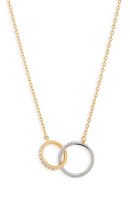 Nordstrom Infinity Link Short Necklace in Clear- Gold- Silver