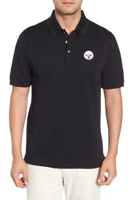 Cutter & Buck Pittsburgh Steelers - Advantage Regular Fit DryTec Polo in Black