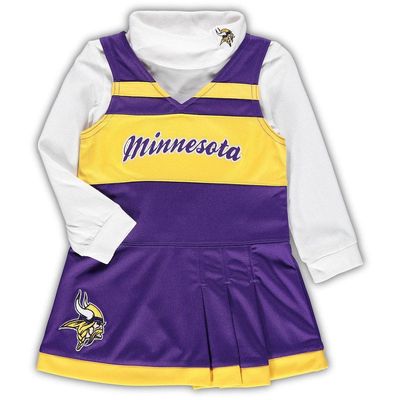 Outerstuff Girls Toddler Purple/Gold Minnesota Vikings Cheer Captain Jumper Dress
