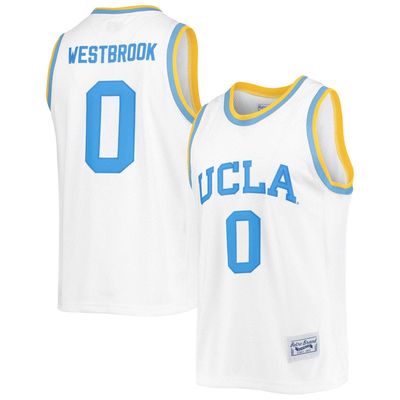 Men's Original Retro Brand Russell Westbrook White UCLA Bruins Commemorative Classic Basketball Jersey