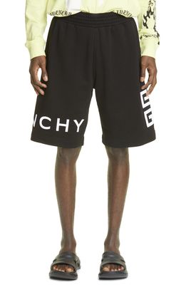 Givenchy Logo Cotton Shorts in Black