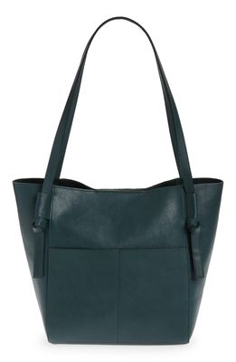 Madewell Knotted Tote Bag in Midnight Green